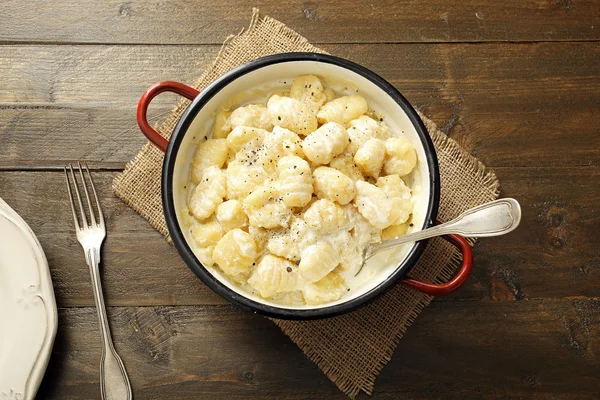 Eu italiano macarrão nhoque com queijo — Fotografia de Stock