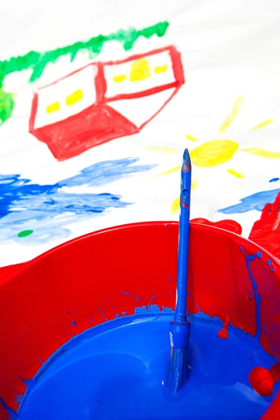 Dziecko kolor malarstwo — Zdjęcie stockowe