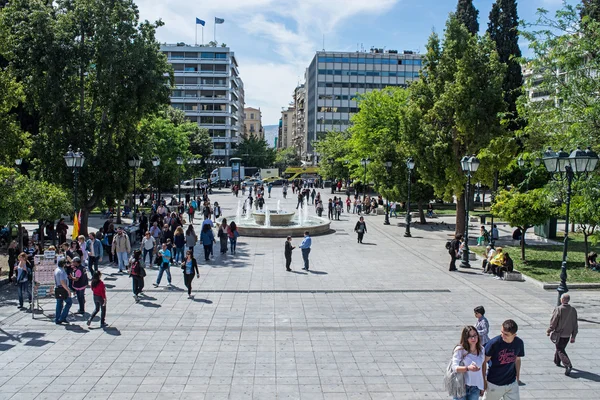 Plaza Syntagma en Atenas — Foto de Stock
