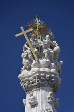 Statues of the saints of the column of the Trinity, Budapest.