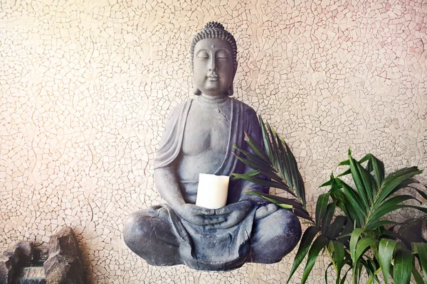 Budda posąg w pozycji lotosu — Zdjęcie stockowe