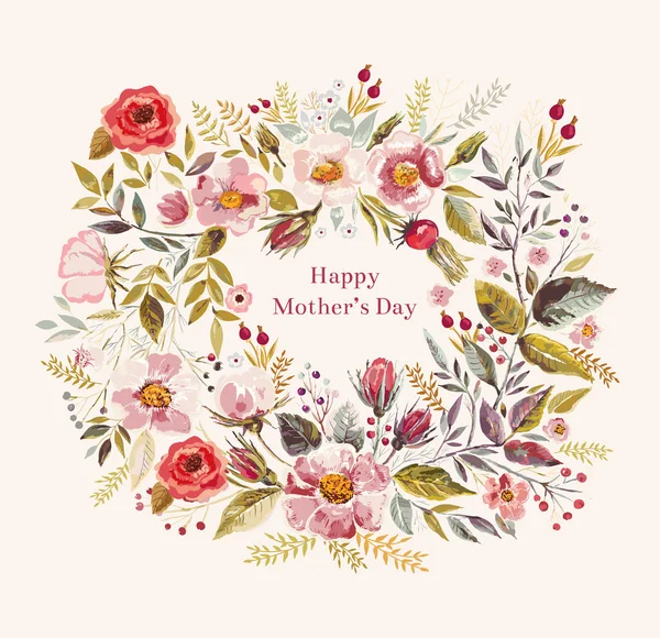 Ημέρα της Μητέρας ευχετήρια κάρτα — Διανυσματικό Αρχείο