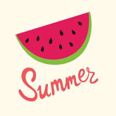 Elle çizilmiş parlak karpuz 