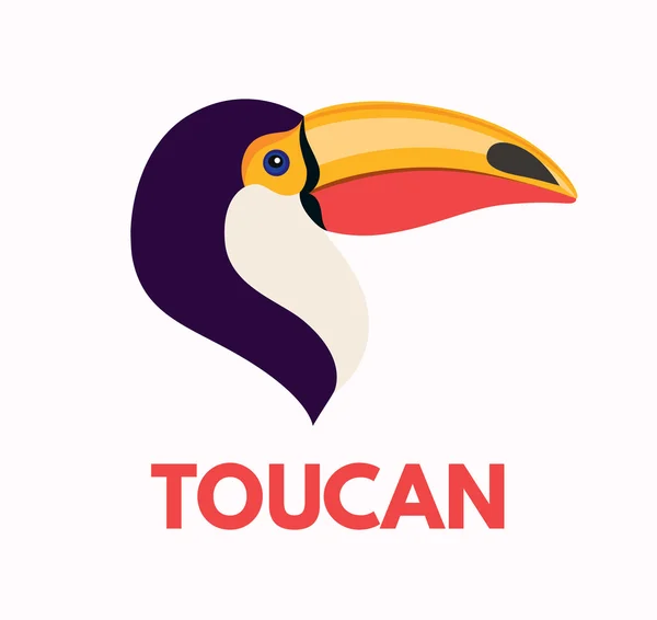Vackra toucan fågel — Stock vektor