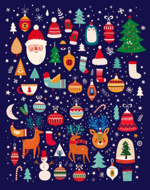 Noel Baba ve Kardan Adam 'la Noel ve Yeni Yıl tebrik kartı