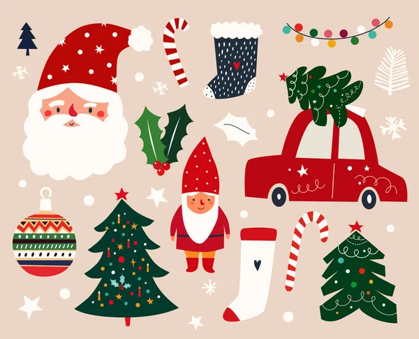 Kerstmis Nieuwjaar Vector Illustratie — Stockvector