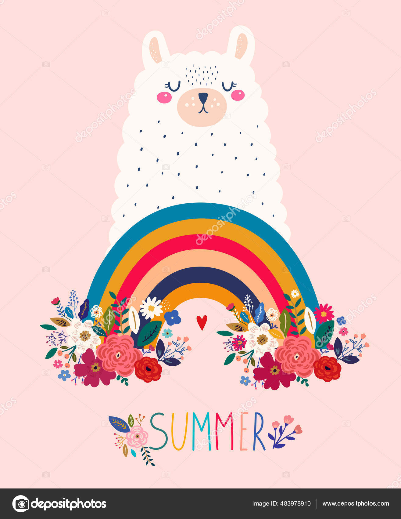 Carte Bebe Petit Lama Animal Illustration Vectorielle Avec Animal Mignon Image Vectorielle Par Molesko C Illustration