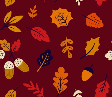 Sonbahar yapraklı pürüzsüz desen