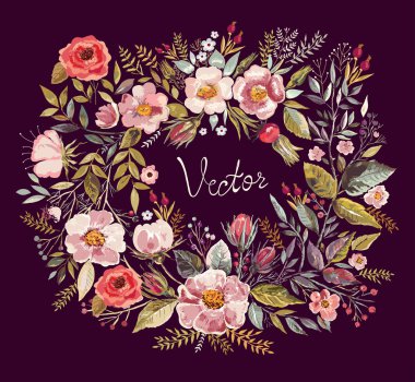 Çelenk alan çiçekli