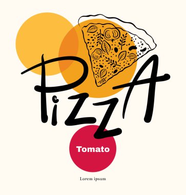 Pizza logo şablonu