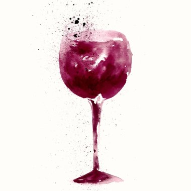 Şarap kadehi ile davet şablonu