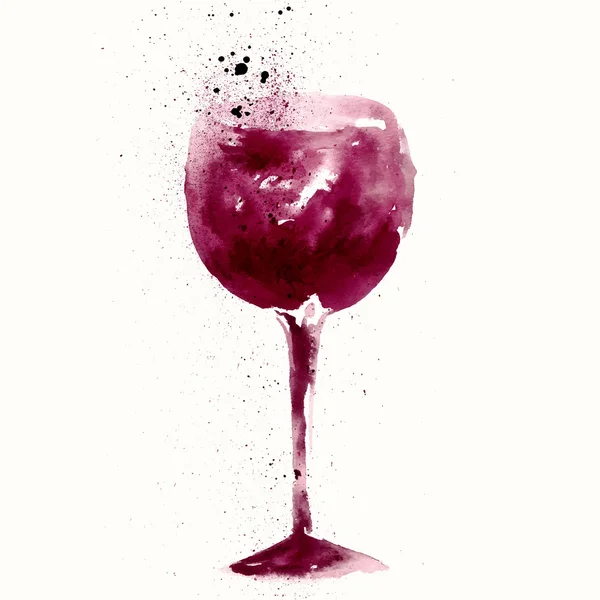 Modèle d'invitation avec verre à vin — Image vectorielle