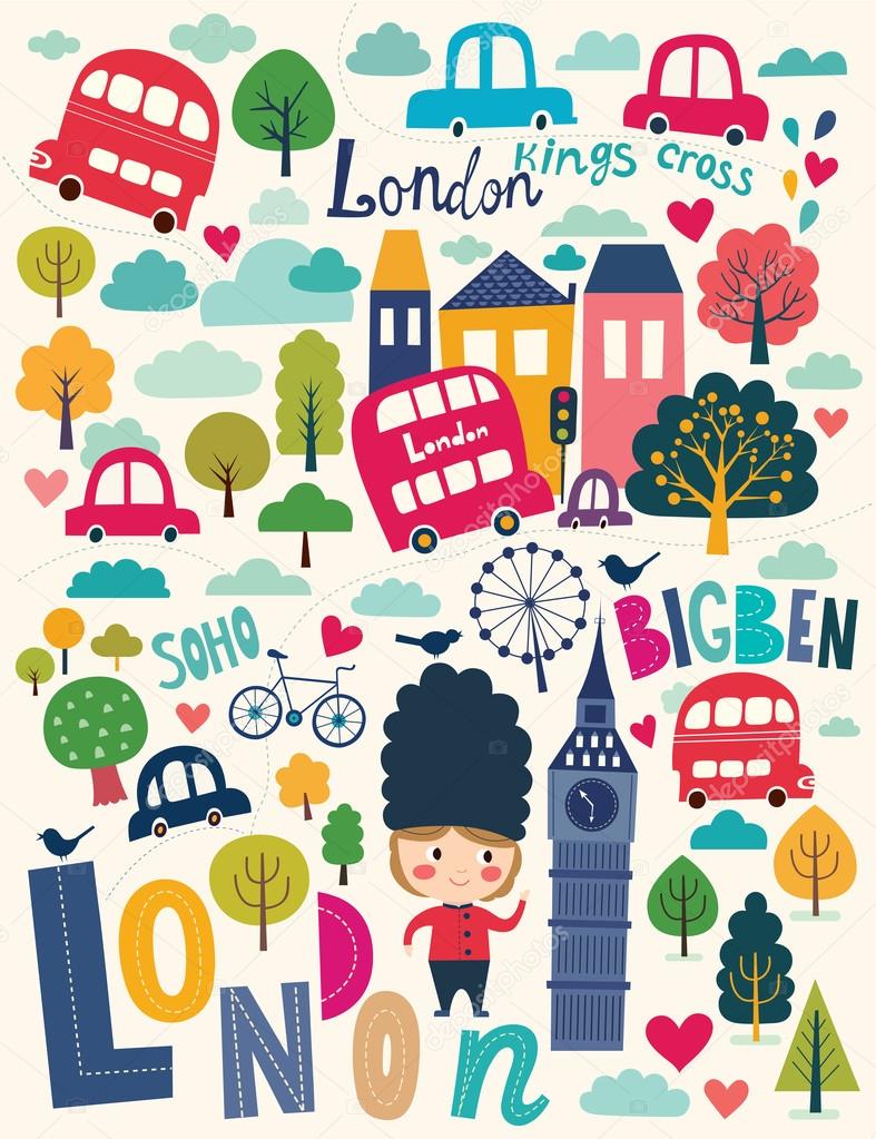 illustration with London symbols