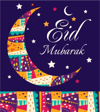 Eid mubarak tebrik kartı