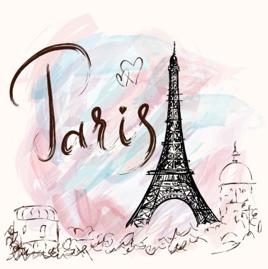 Eyfel Kulesi, Paris ile illüstrasyon