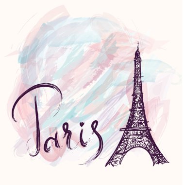Eyfel Kulesi, Paris ile illüstrasyon