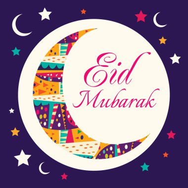 Eid mubarak tebrik kartı