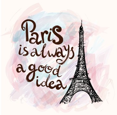 Eyfel Kulesi, Paris ile illüstrasyon