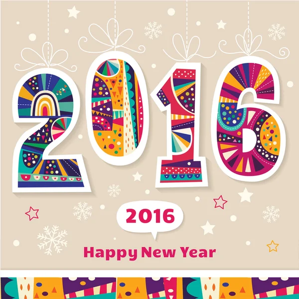 New Year greeting card — Stock Vector