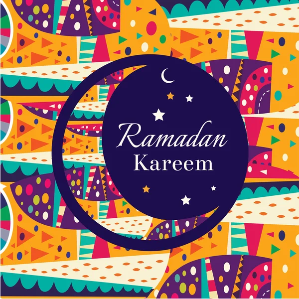 Biglietto d'auguri Ramadan Kareem — Vettoriale Stock