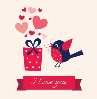 kuş ve hediye kutusu