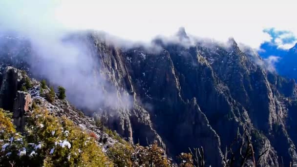 Clouds rolling over Rocky Canyon — Stock Video