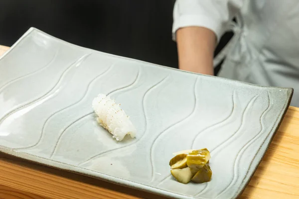 Sushi Gekookt Door Japanse Sushi Chefs — Stockfoto