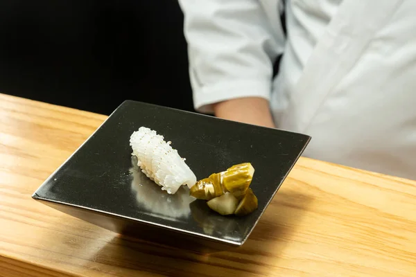 Sushi cooked by Japanese sushi chefs