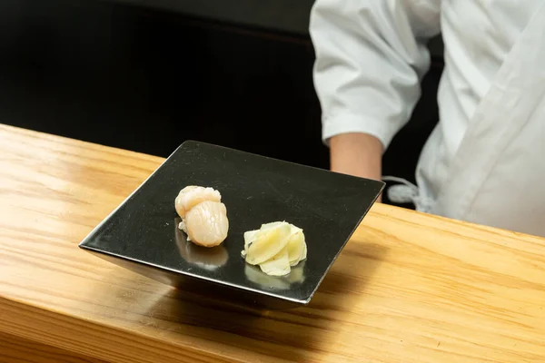 Sushi cooked by Japanese sushi chefs