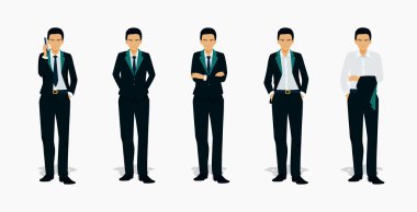 Elbiseli çalışma adam