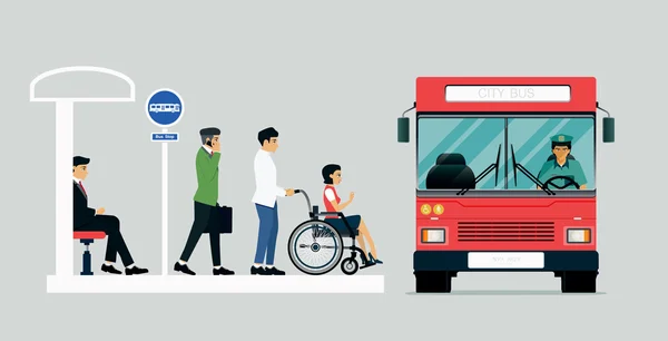 Autobus pour handicapés — Image vectorielle