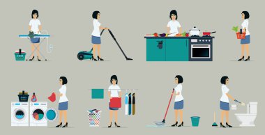 Ev kadınları çalışmalarını