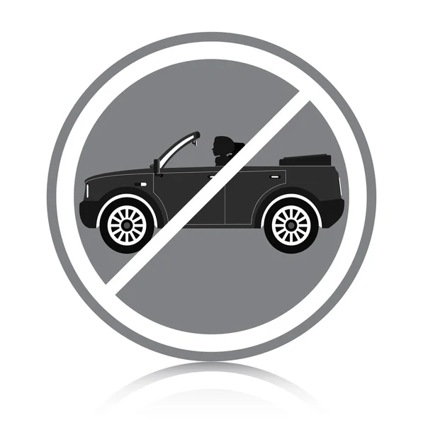 Prohibición coche — Vector de stock