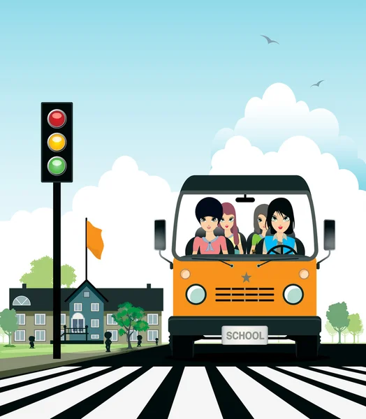 Bus scolaire — Image vectorielle