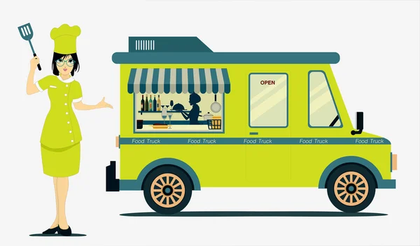 Foodtruck — Stockvektor