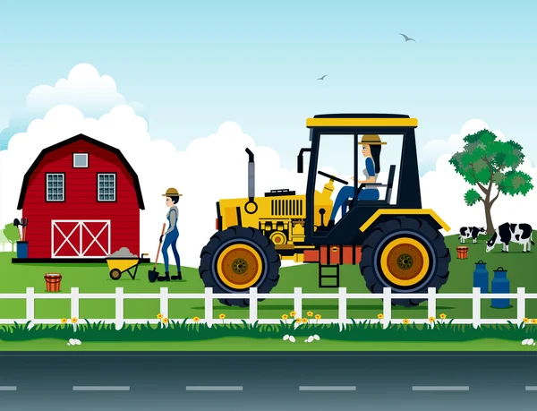 Agriculteurs — Image vectorielle