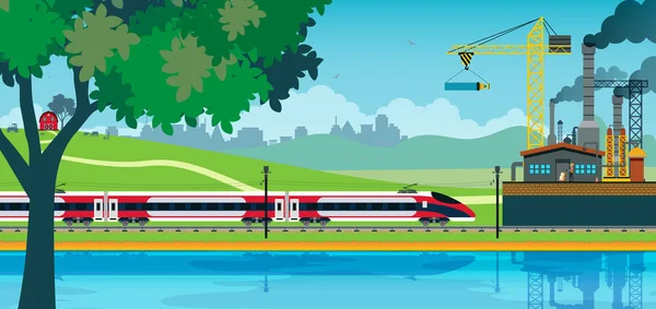 Tren de alta velocidad — Vector de stock