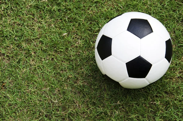 Pelota de fútbol en un campo de hierba —  Fotos de Stock