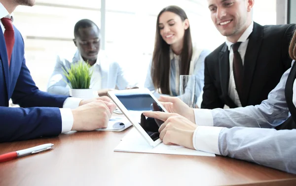 Business adviser analyzing financial figures — Stock Photo, Image