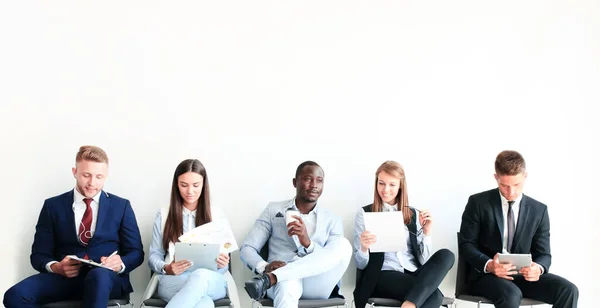 Stressful Business People Waiting Job Interview — Stock Photo, Image