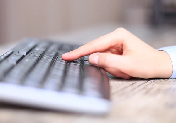Female Hand Typing — Stock Photo, Image