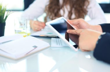 consulente aziendale, analizzando i dati finanziari