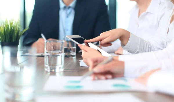 Business adviser analyzing financial figures — Stock Photo, Image