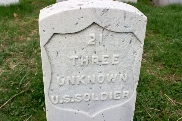 Gettysburg Desconocido Tumba Lápida Soldado — Foto de Stock