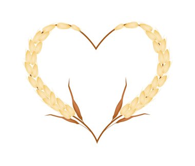 Golden Color of Millet in A Heart Shape
