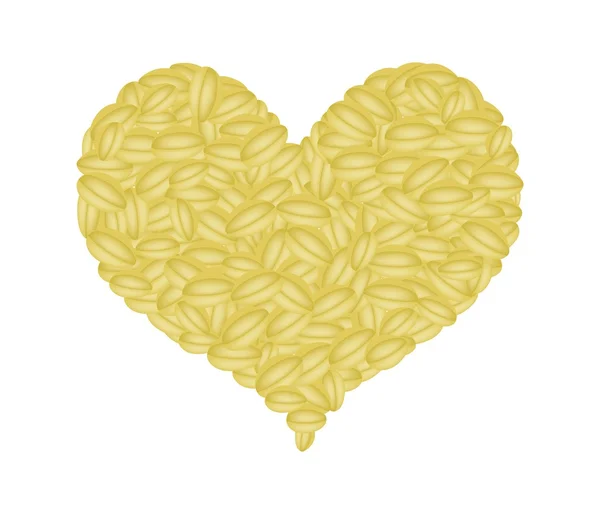Split Peas Forming in A Heart Shape — ストックベクタ