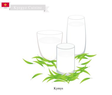 Kymyz veya Kırgızistan ekşi lezzet ile at süt fermente