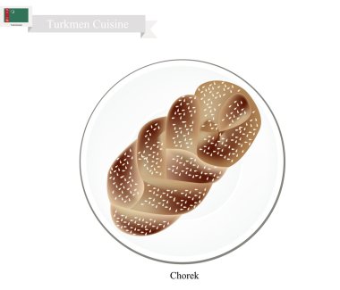Chorek veya Geleneksel Türkmen Tatlı Örgülü Ekmek