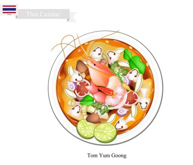 Tom Yum Goong veya Tay baharatlı ve ekşi çorba