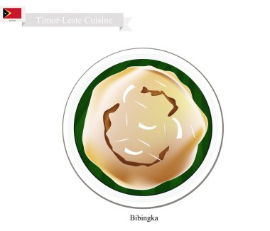 Peynirli Bibingka veya Geleneksel Timor-Leste Pirinç Kekleri